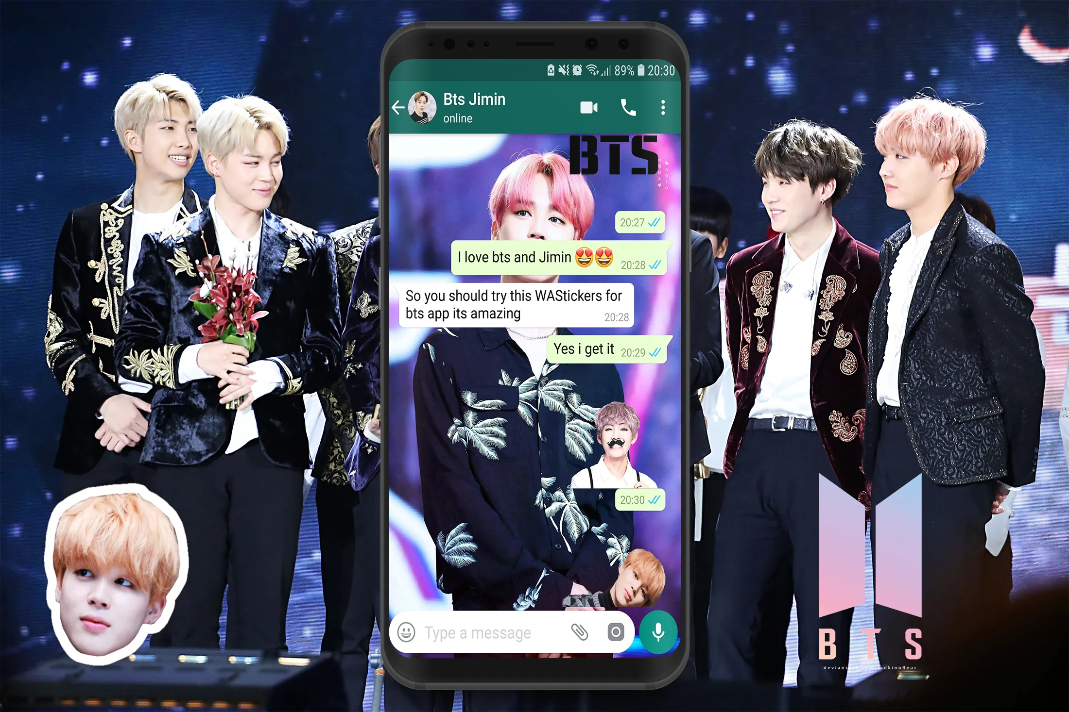 WAStickers -BTS kpop Stickers | Indus Appstore | Screenshot