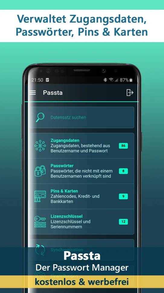 Passta - der Passwort Manager | Indus Appstore | Screenshot