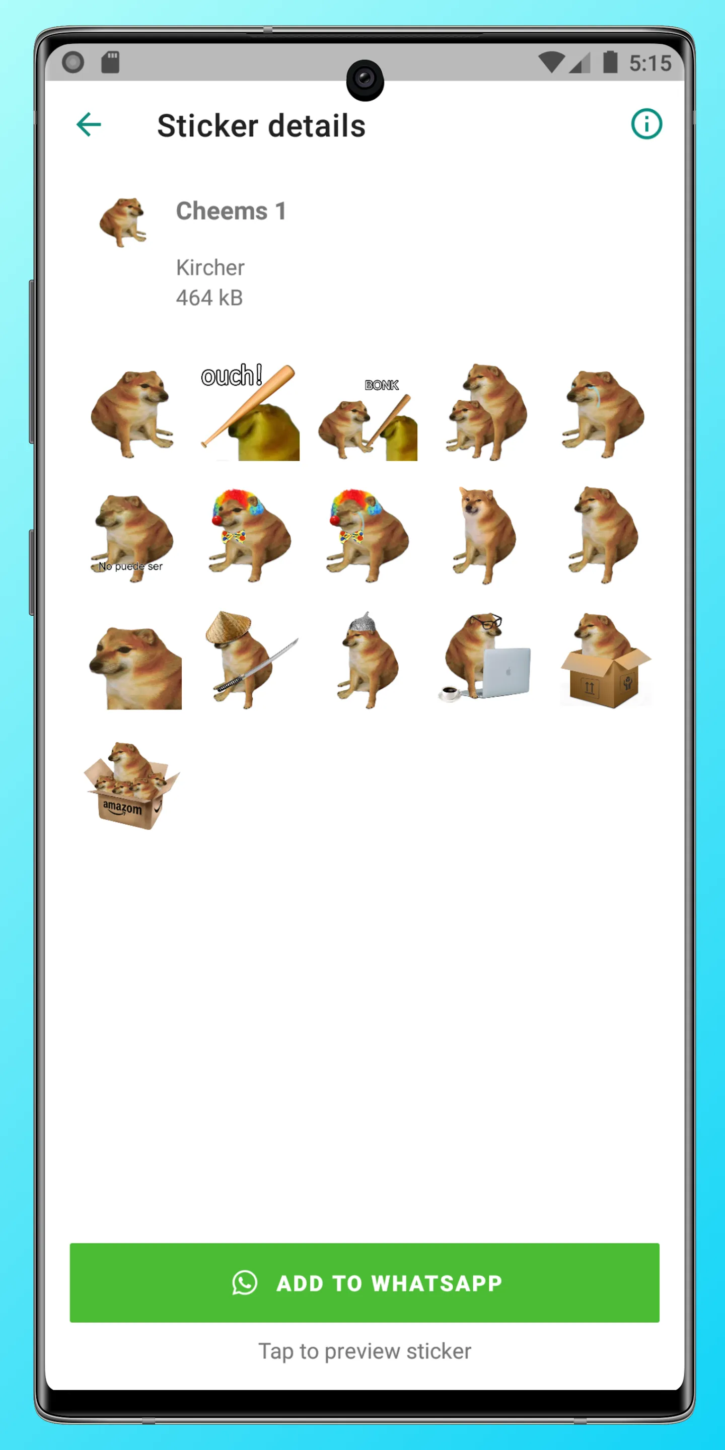 Cheems Stickers for WA | Indus Appstore | Screenshot