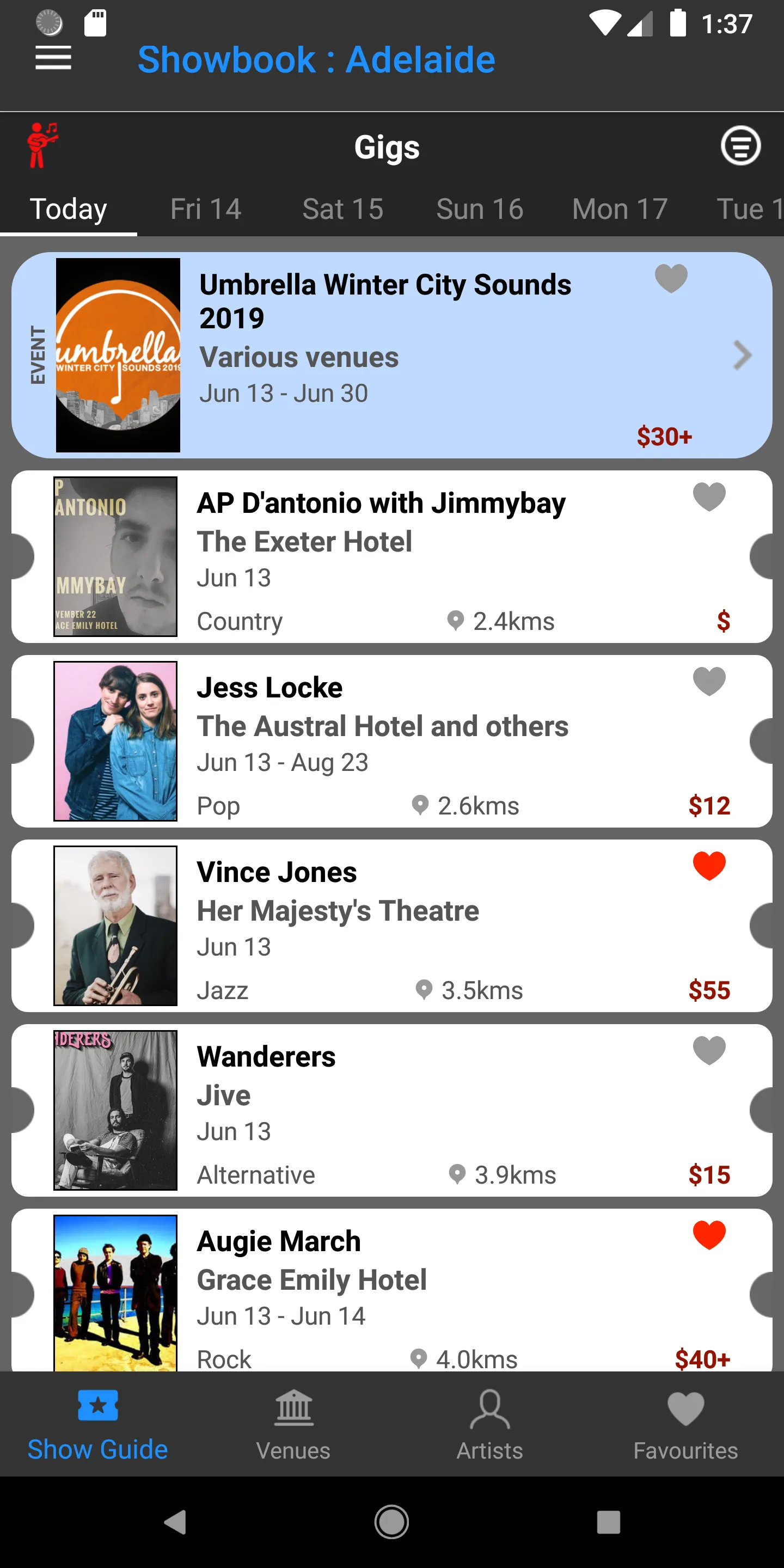 Showbook : Adelaide | Indus Appstore | Screenshot