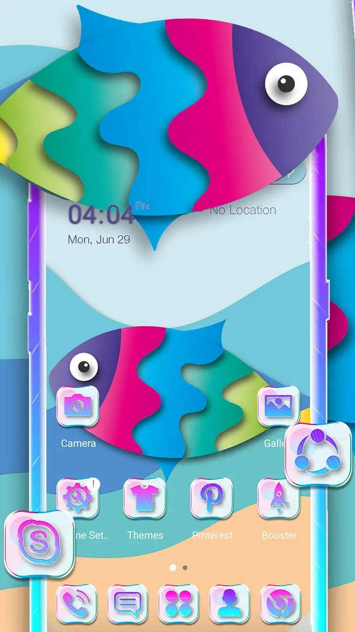 Cartoon Fish Launcher Theme | Indus Appstore | Screenshot