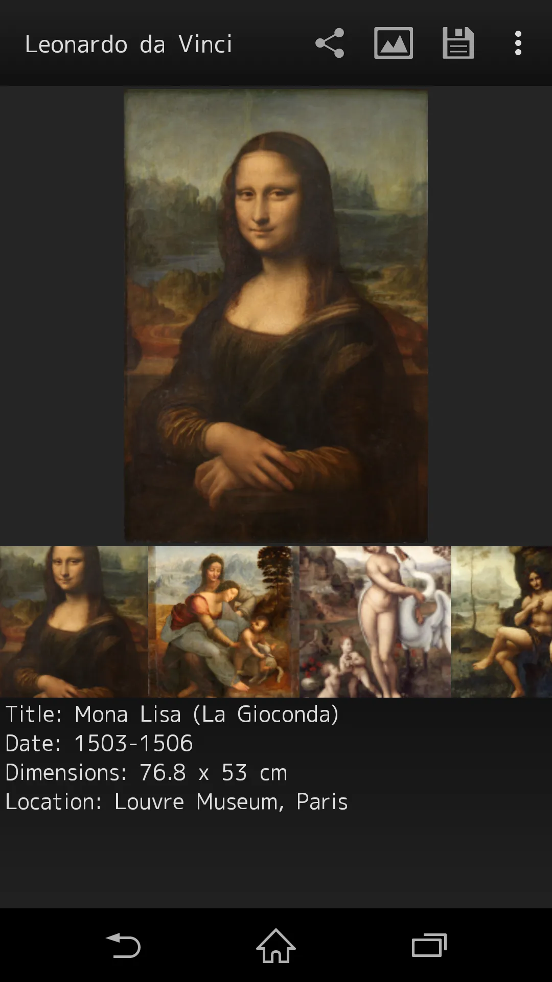 Leonardo da Vinci Paintings | Indus Appstore | Screenshot