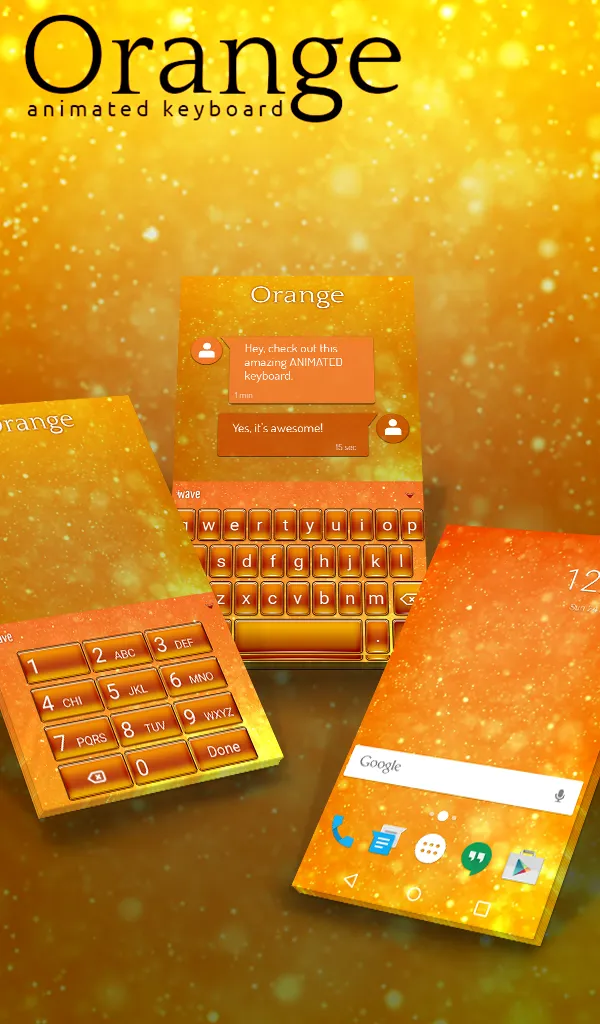 Orange Animated Keyboard | Indus Appstore | Screenshot