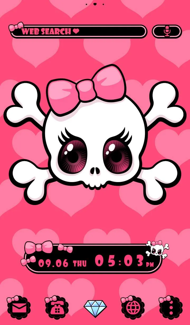 Big Eyed Skull Girl Theme | Indus Appstore | Screenshot