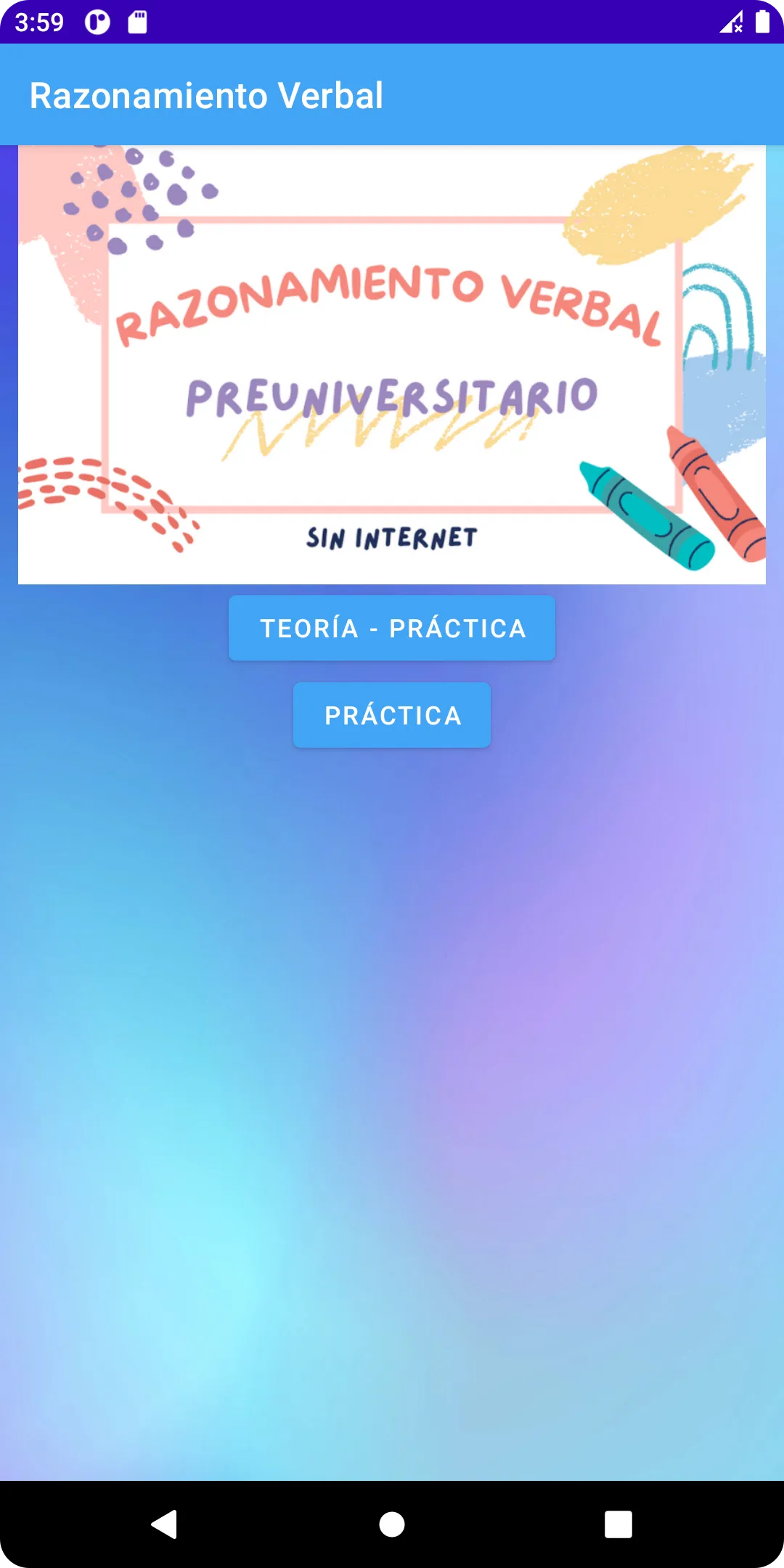 Razonamiento Verbal Pre | Indus Appstore | Screenshot