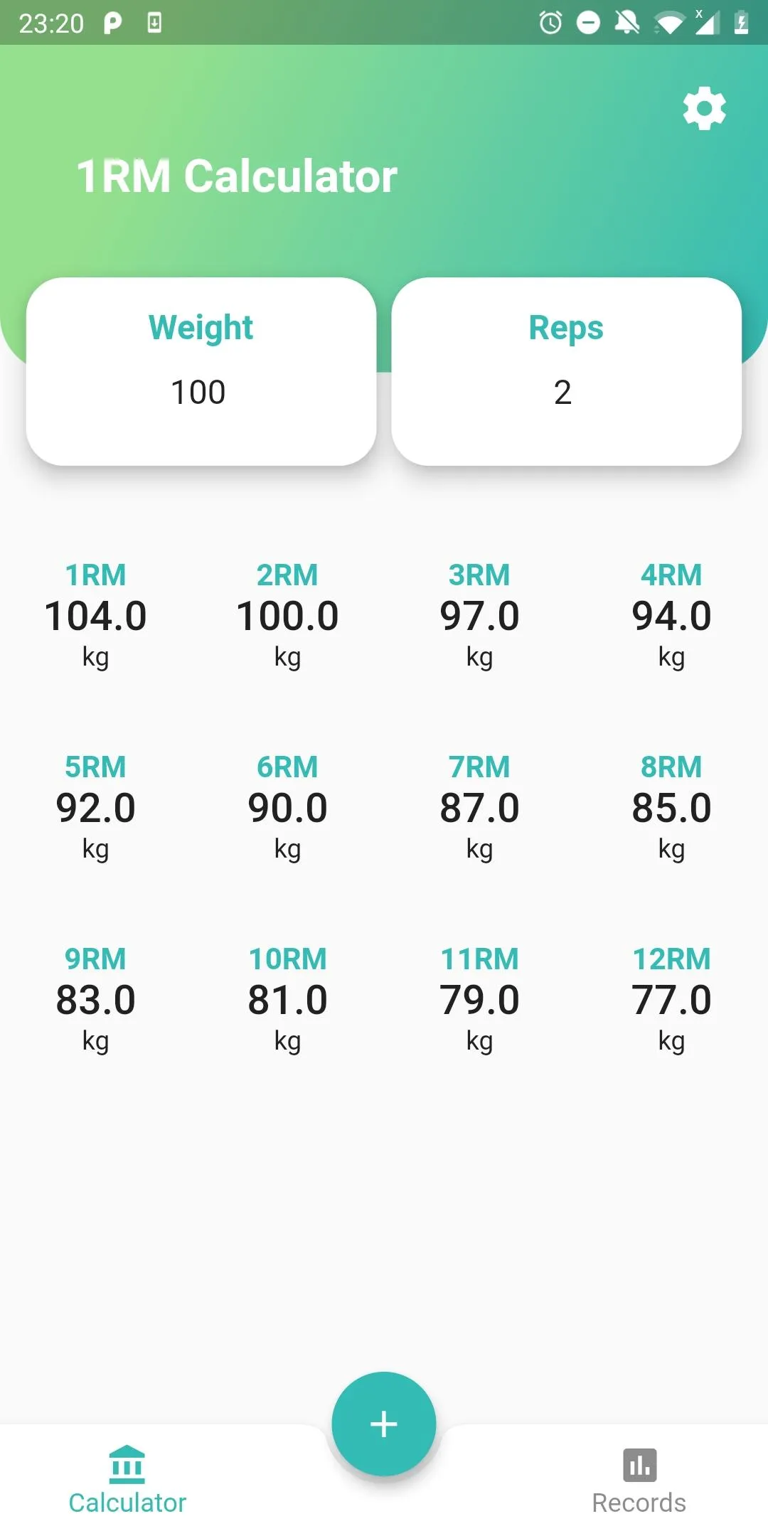 1RM Calculator | Indus Appstore | Screenshot