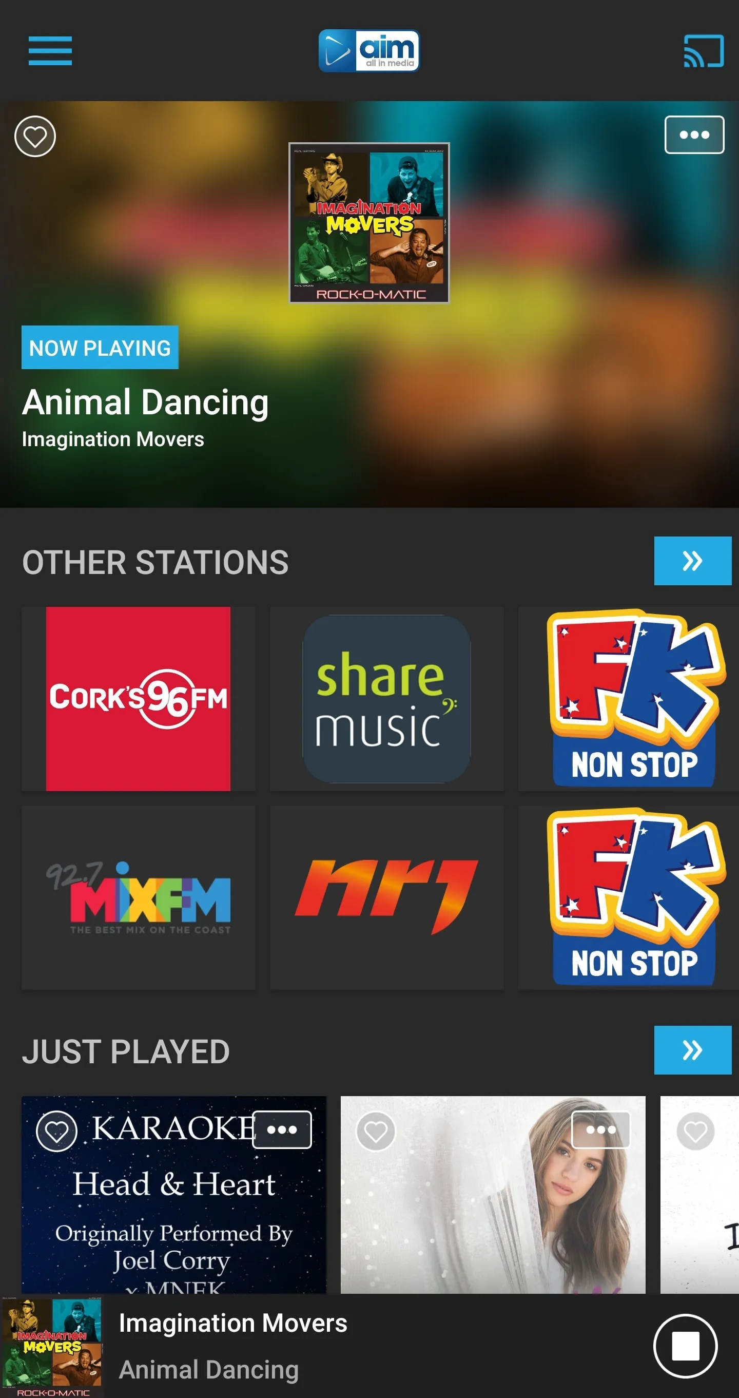 AIM Radio | Indus Appstore | Screenshot