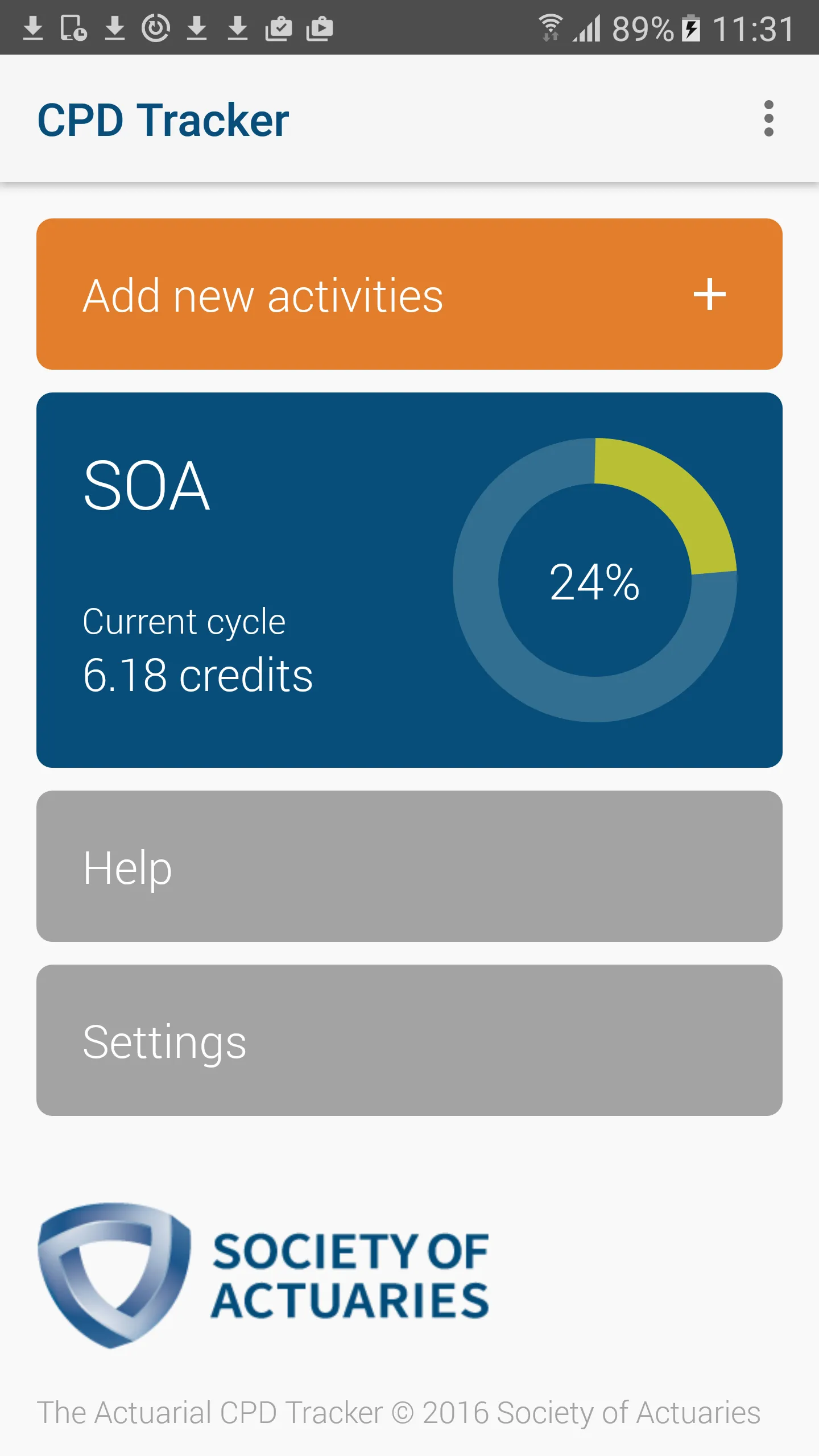 SOA CPD Tracker | Indus Appstore | Screenshot