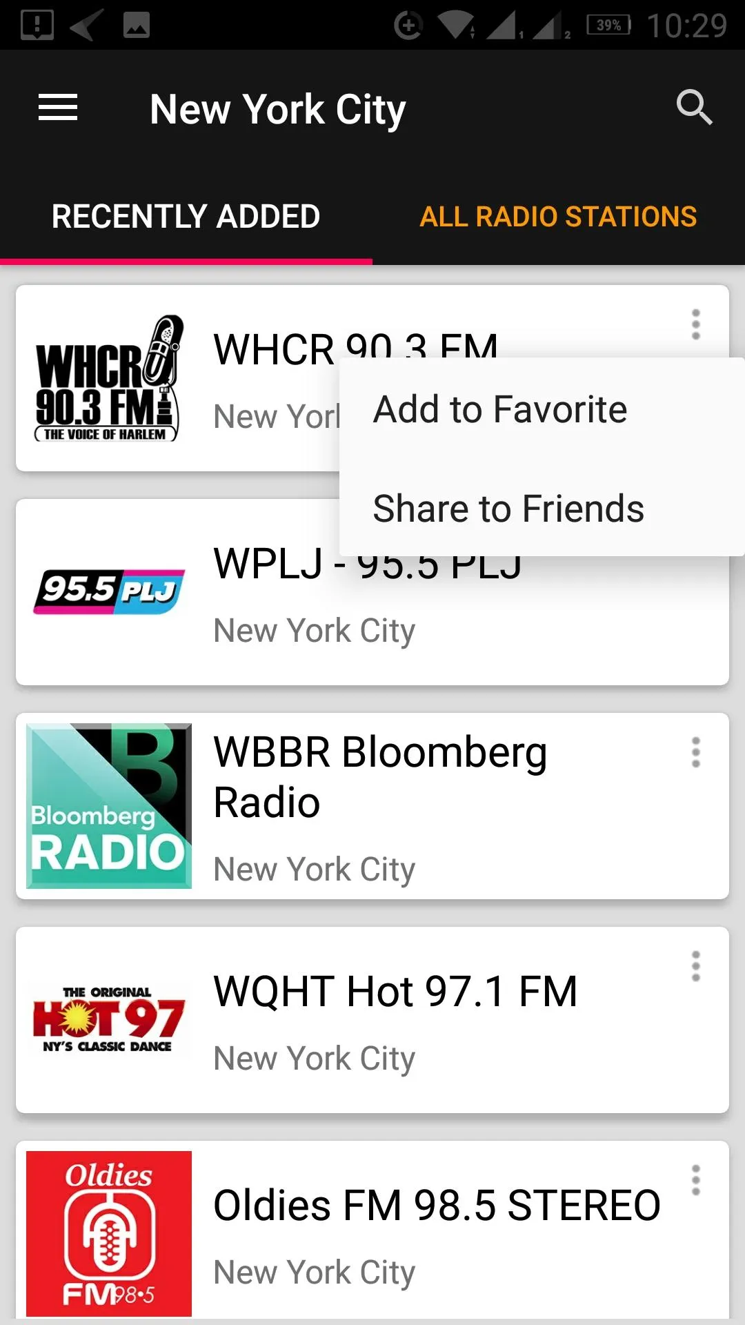 New York City Radio Stations | Indus Appstore | Screenshot