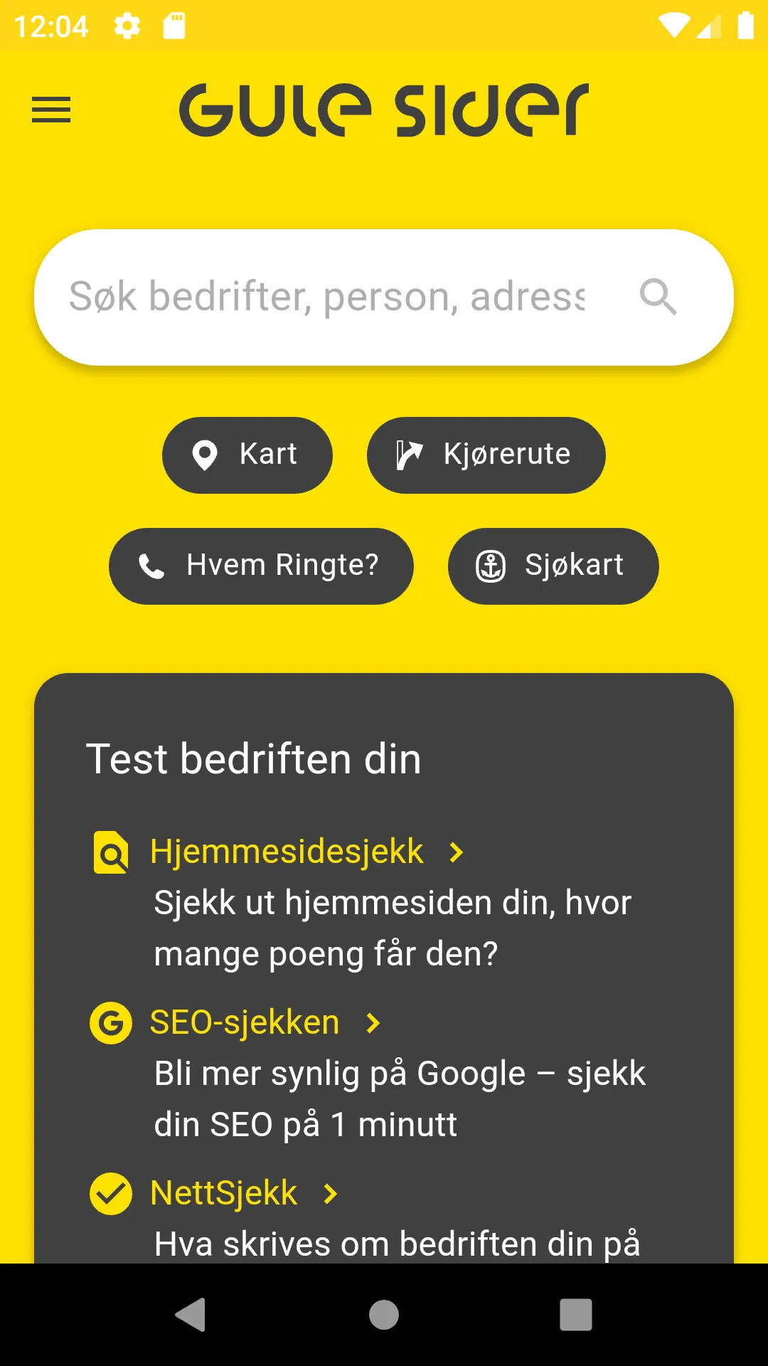 Gule Sider - Søk, oppdag, del | Indus Appstore | Screenshot