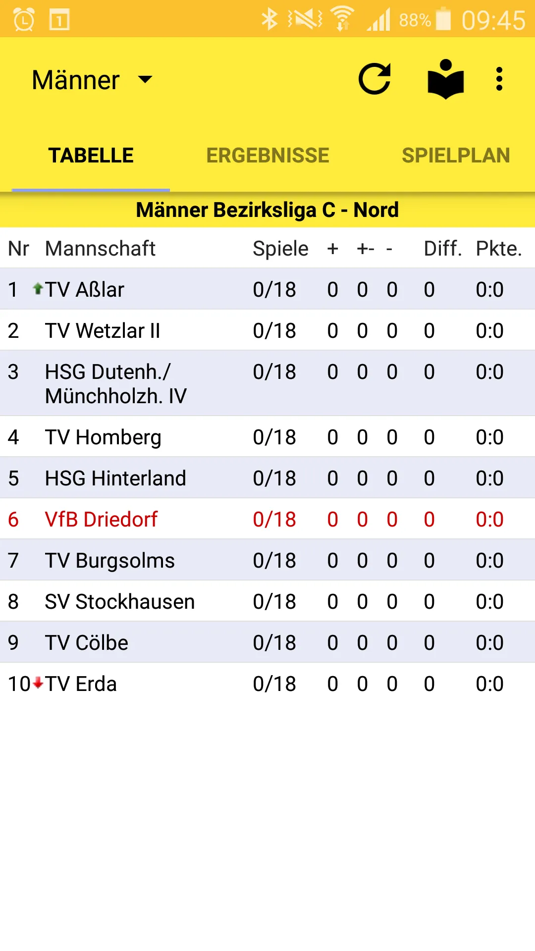 VfB Driedorf Handball | Indus Appstore | Screenshot