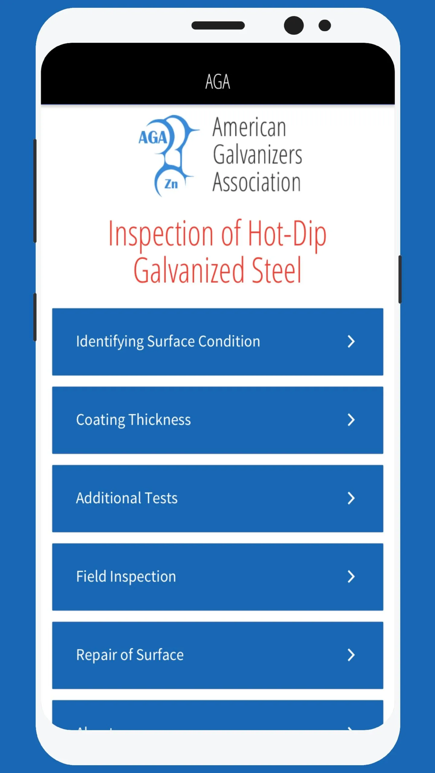 Inspection of Galvanized Steel | Indus Appstore | Screenshot