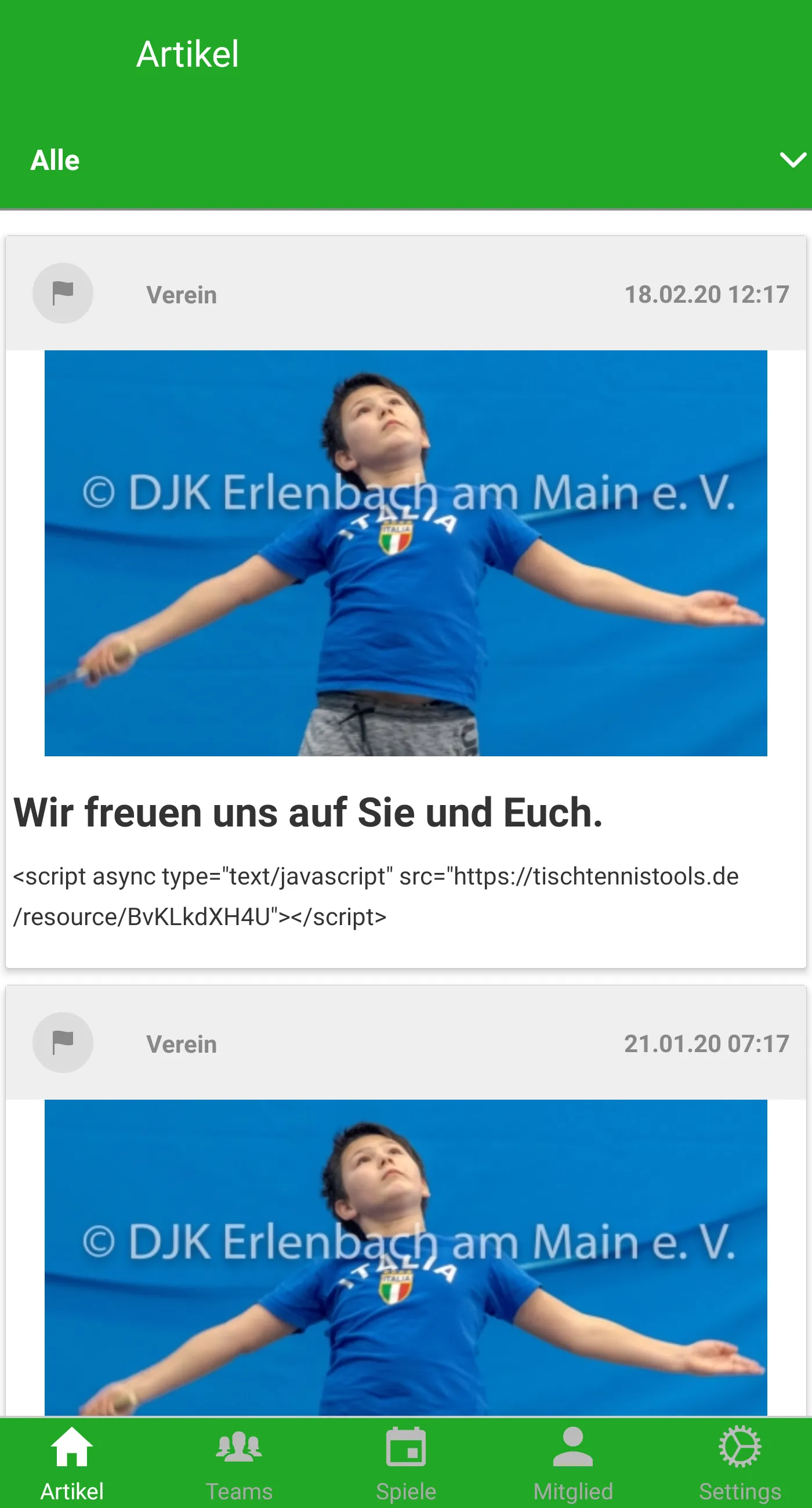 DJK Erlenbach am Main e.V. | Indus Appstore | Screenshot