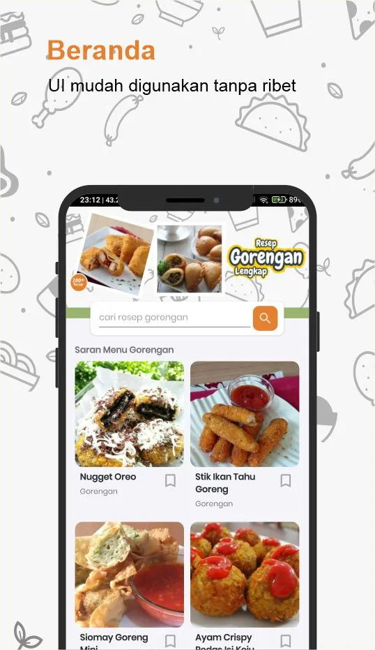 resep gorengan offline | Indus Appstore | Screenshot