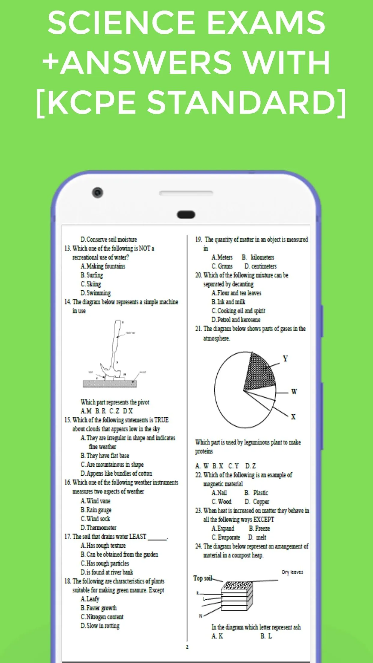 Kcpe Science  [Exams+ Answers] | Indus Appstore | Screenshot