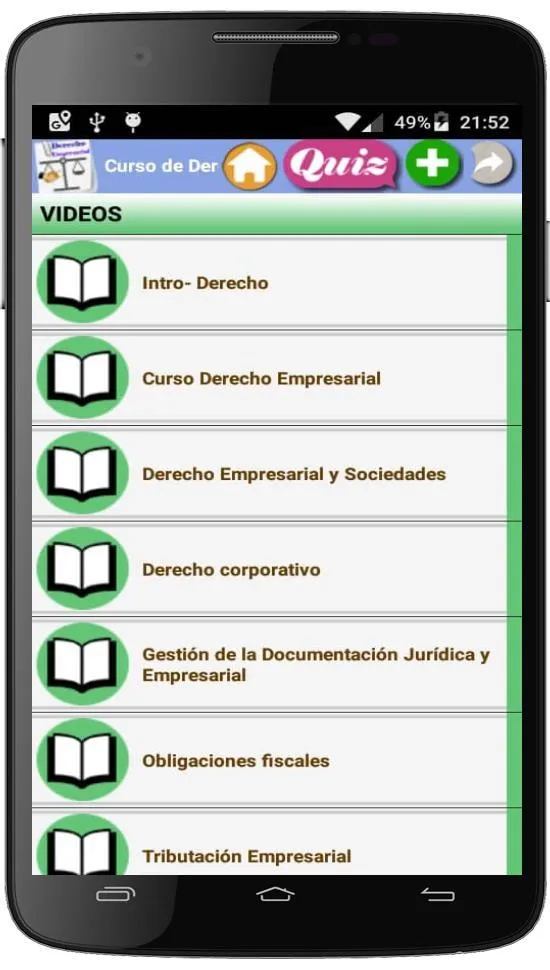 Curso de Derecho Empresarial | Indus Appstore | Screenshot