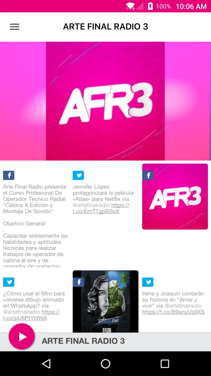 Arte Final Radio 3 | Indus Appstore | Screenshot