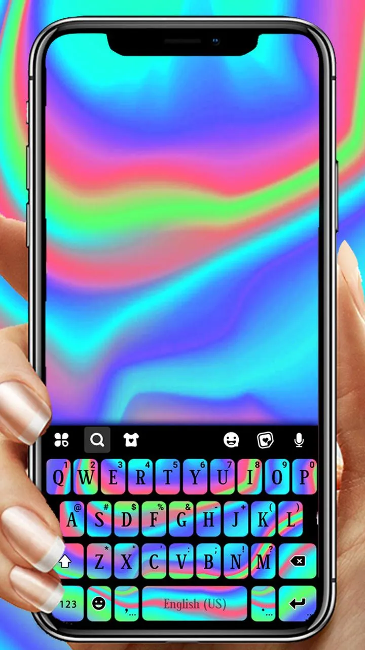 Rainbow Holograph Theme | Indus Appstore | Screenshot