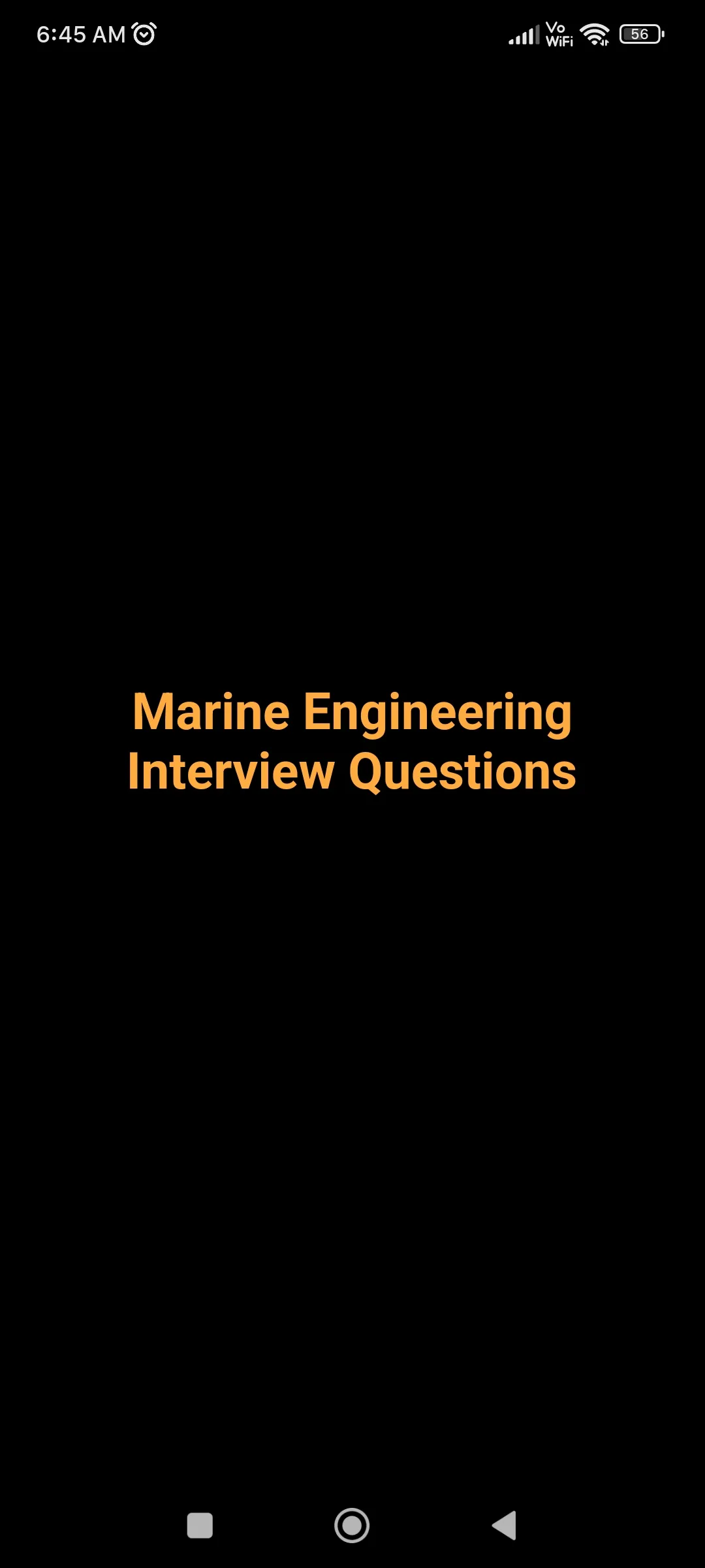 Marine Engineering Interview | Indus Appstore | Screenshot