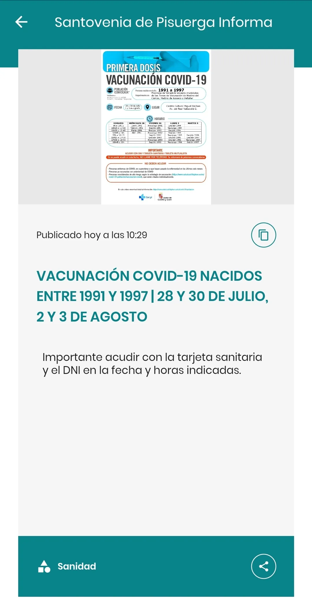 Santovenia de Pisuerga Informa | Indus Appstore | Screenshot