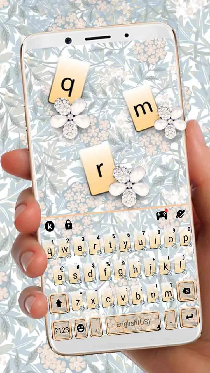 Floral Batik Pattern Keyboard  | Indus Appstore | Screenshot