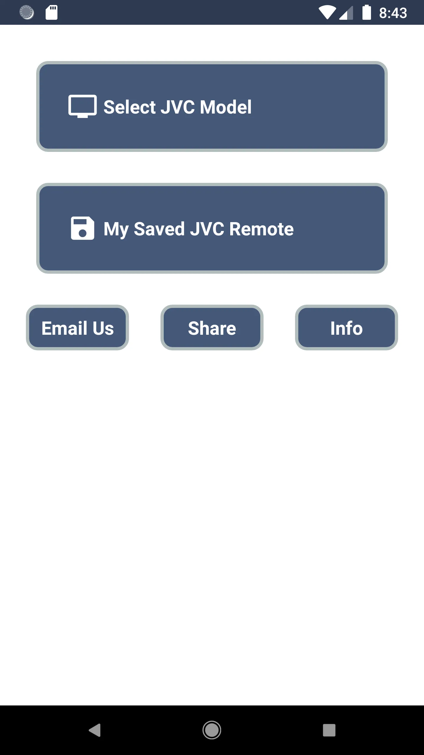 JVC TV Remote | Indus Appstore | Screenshot