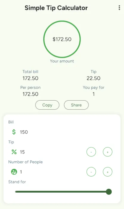 Simple Tip Calculator | Indus Appstore | Screenshot