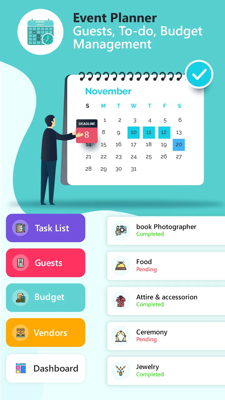 Event Planner - Guests, Todo | Indus Appstore | Screenshot