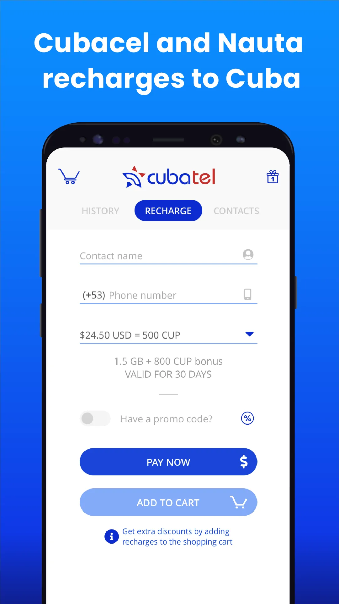 Cubatel - Mobile recharges to  | Indus Appstore | Screenshot