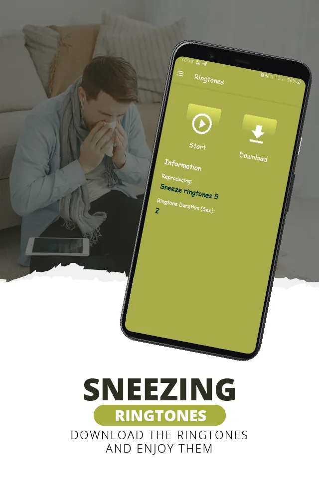 Sneeze ringtones-sneeze sounds | Indus Appstore | Screenshot