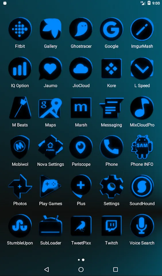 Flat Black and Blue Icon Pack | Indus Appstore | Screenshot