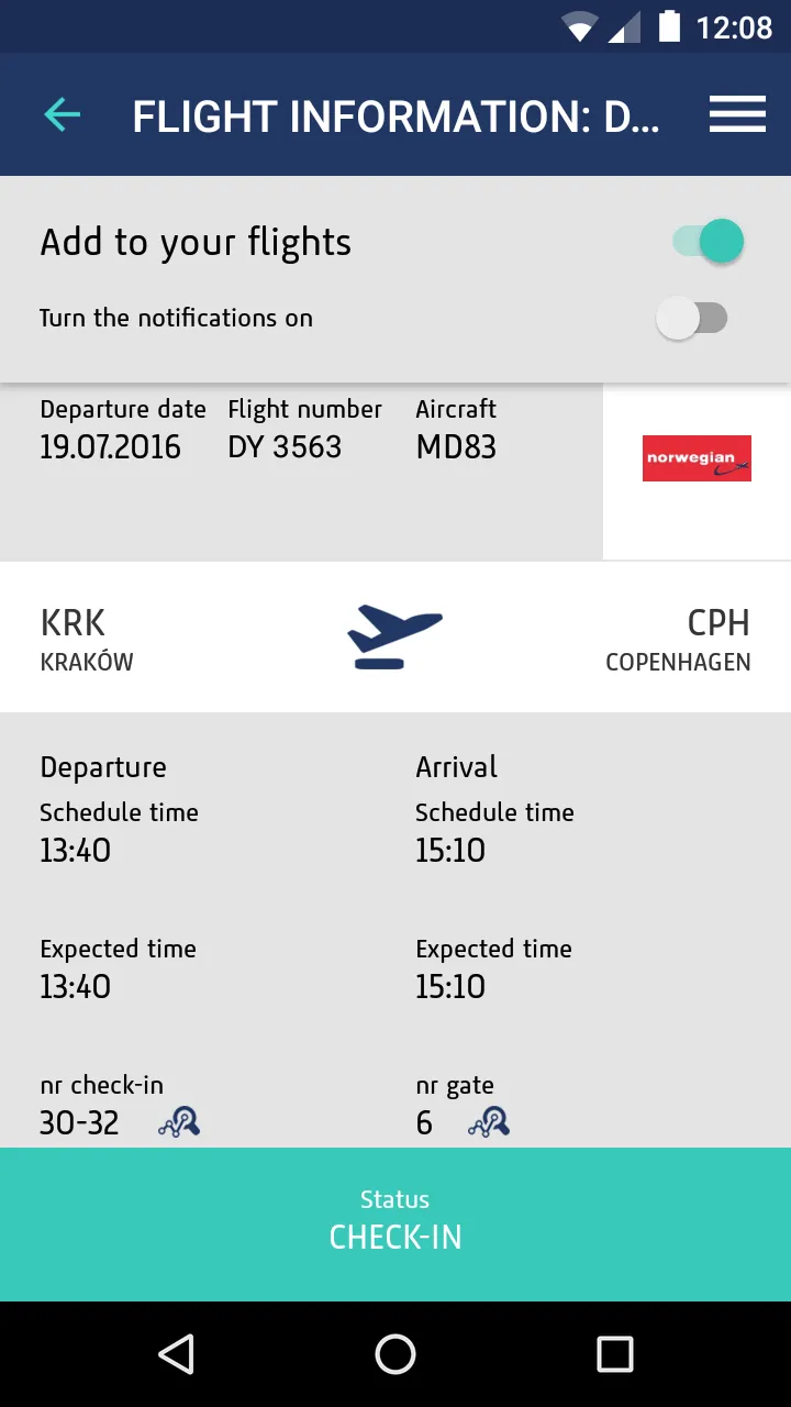 Kraków Airport | Indus Appstore | Screenshot