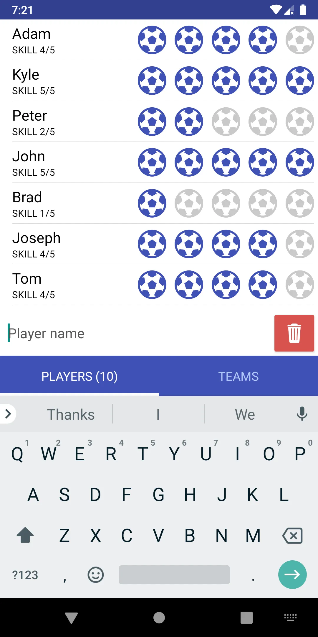 Lil' Soccer: Team maker | Indus Appstore | Screenshot