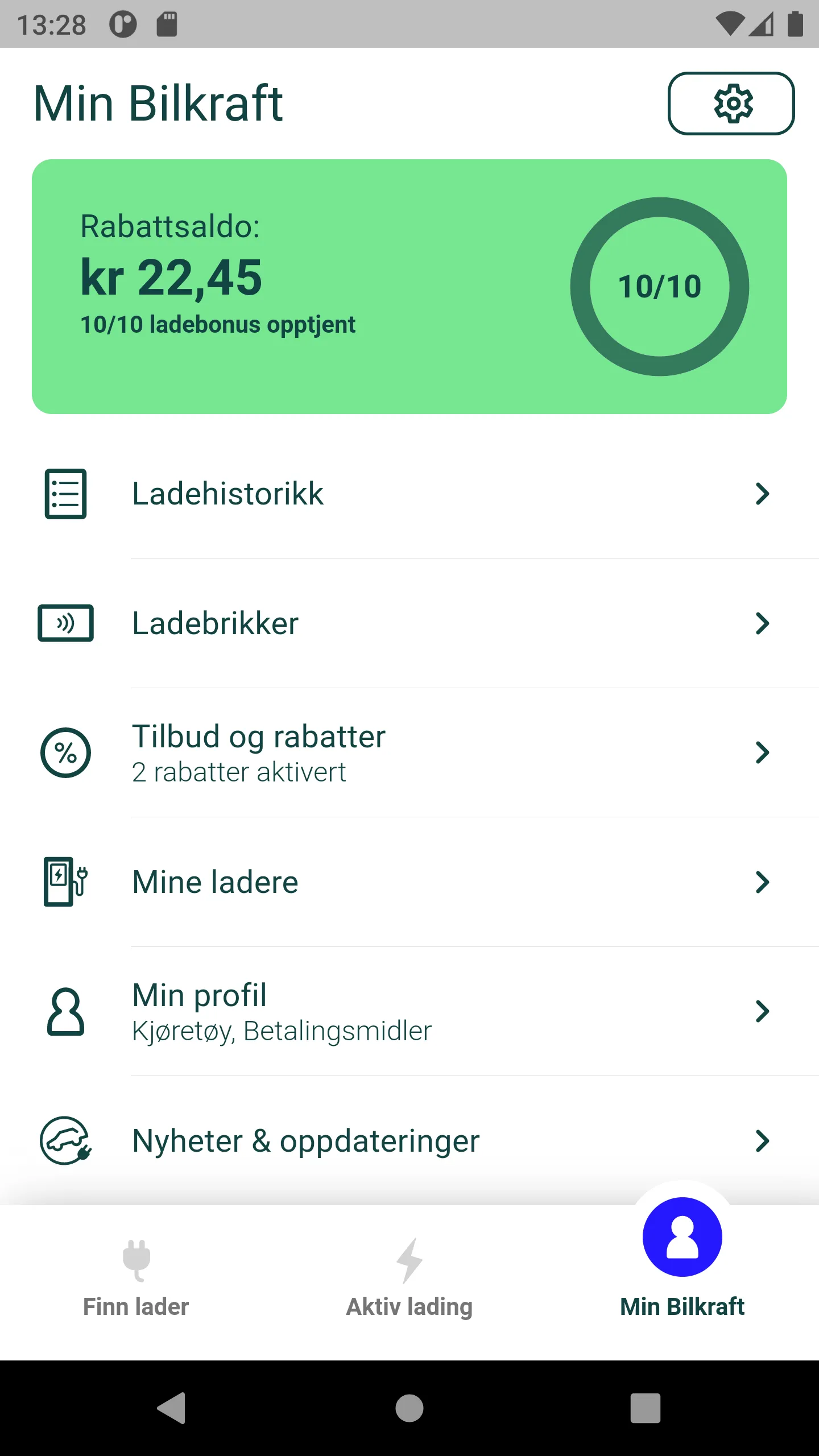 Bilkraft - EV charging Eviny | Indus Appstore | Screenshot