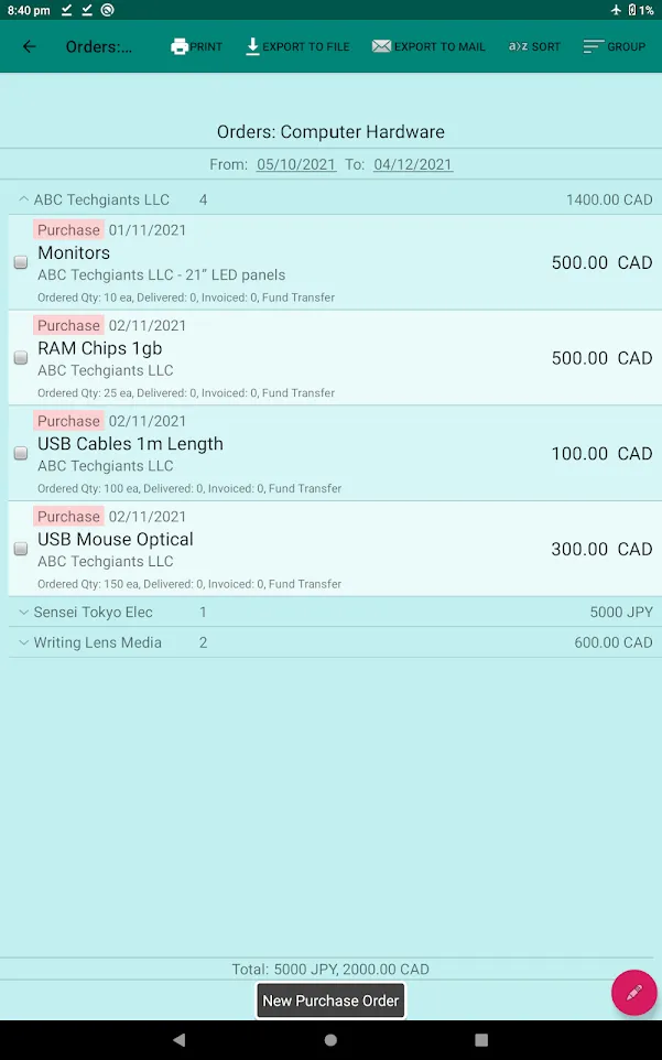 Pocket OrderBook | Indus Appstore | Screenshot