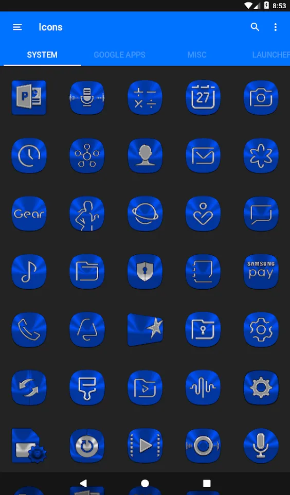 Blue Icon Pack | Indus Appstore | Screenshot