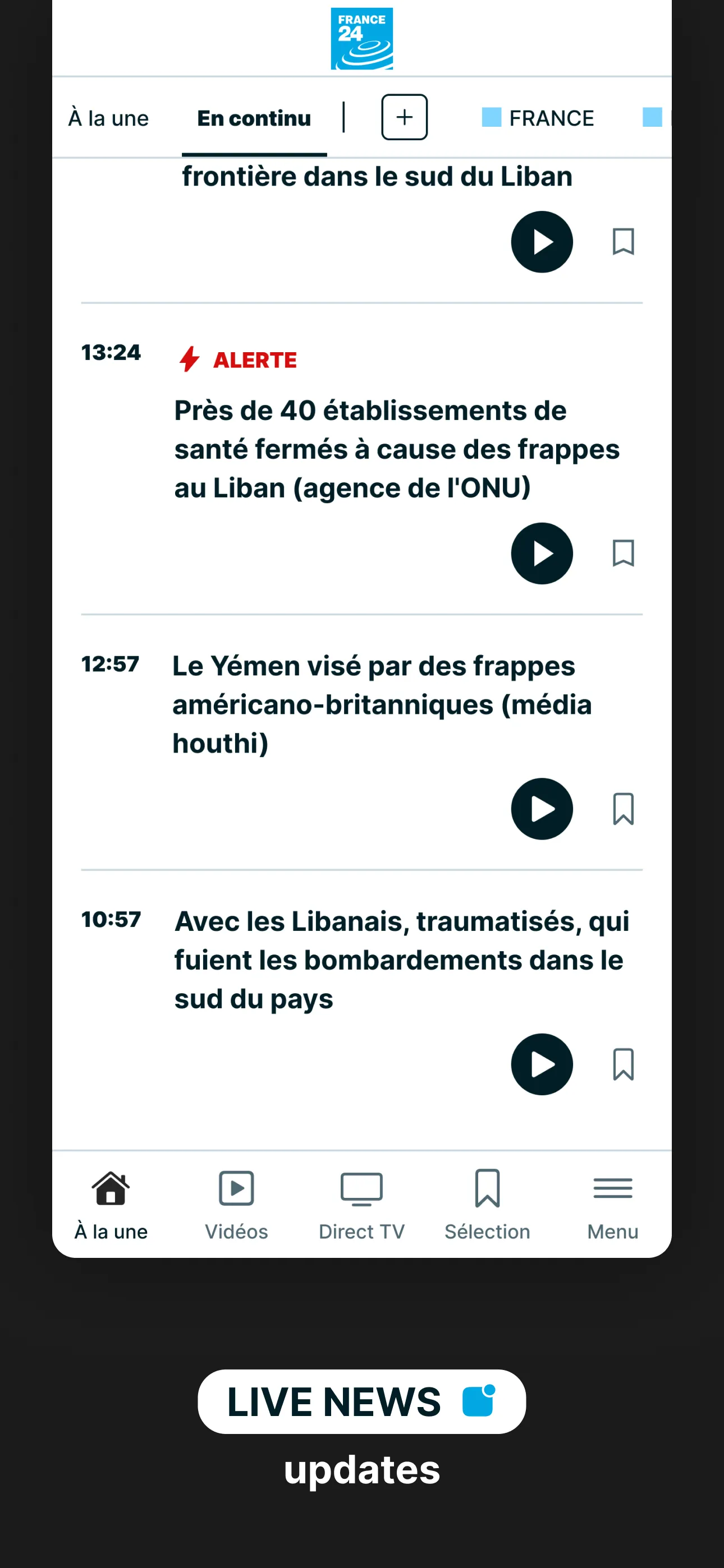 FRANCE 24 - Live news 24/7 | Indus Appstore | Screenshot