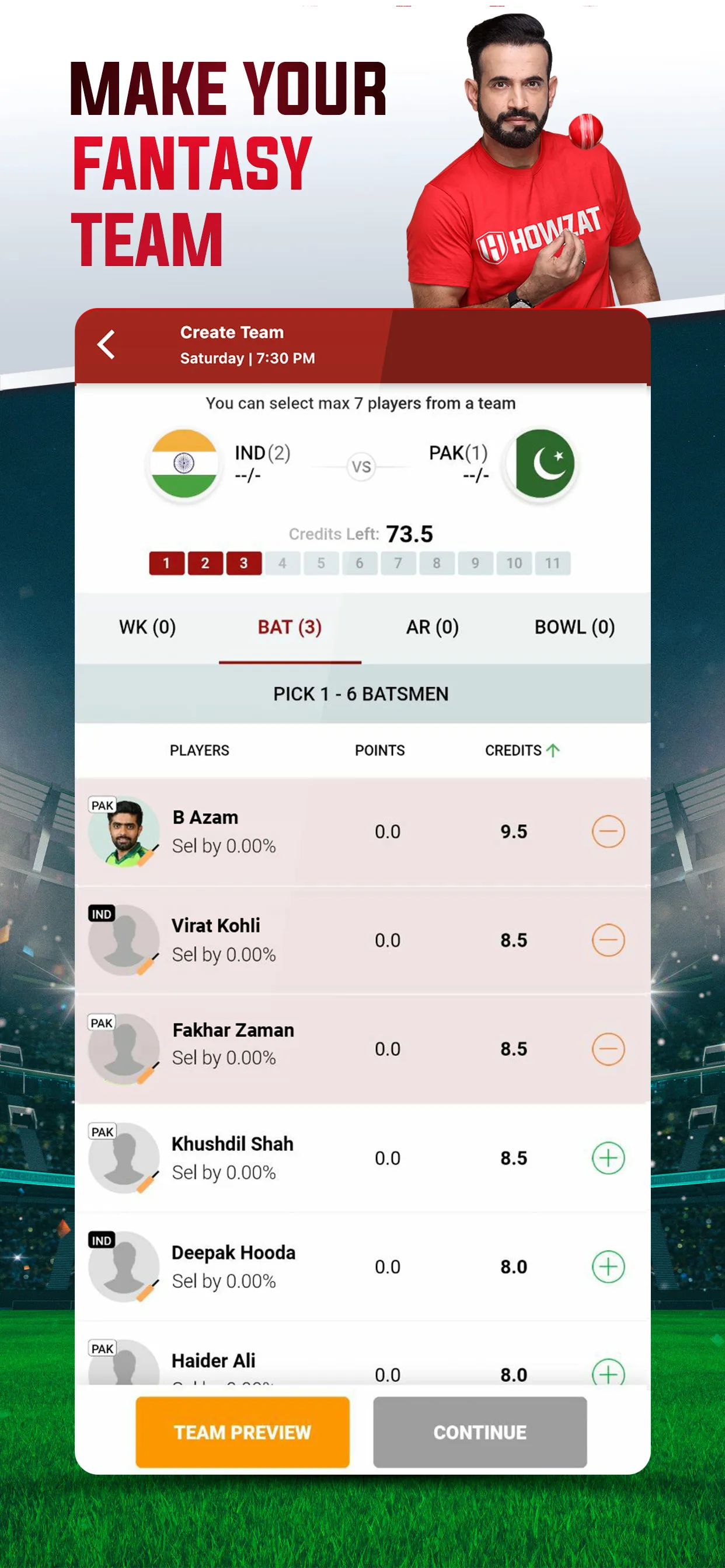 Howzat: Fantasy Cricket App | Indus Appstore | Screenshot