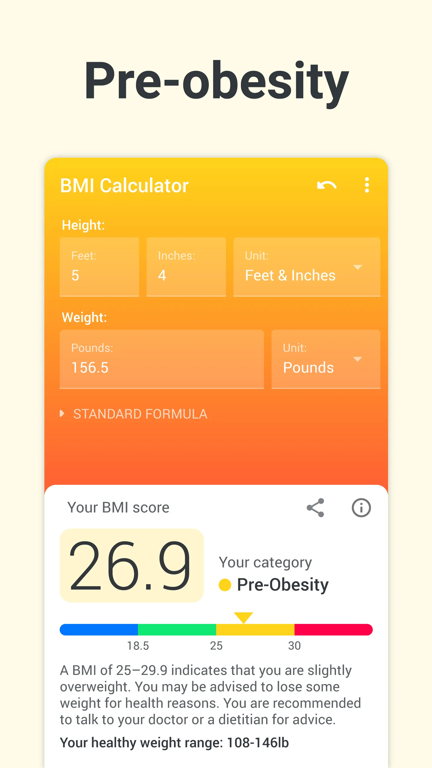 BMI Calculator Body Mass Index | Indus Appstore | Screenshot