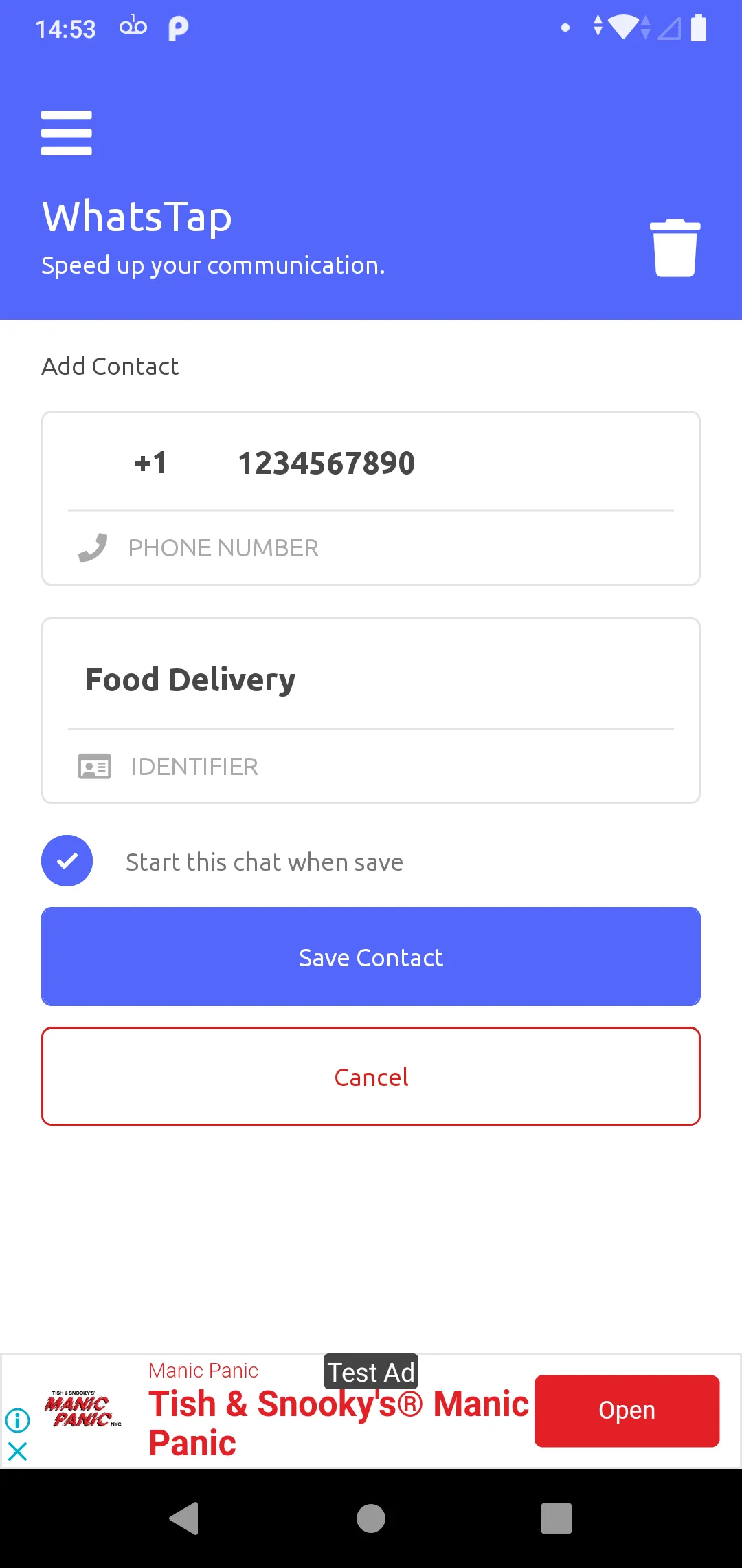 WhatsTap - No saving contacts | Indus Appstore | Screenshot