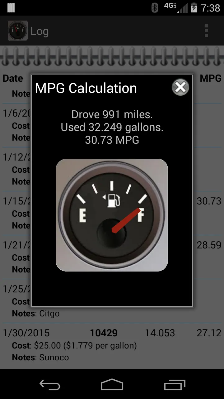 FillUp - Gas Mileage Log | Indus Appstore | Screenshot