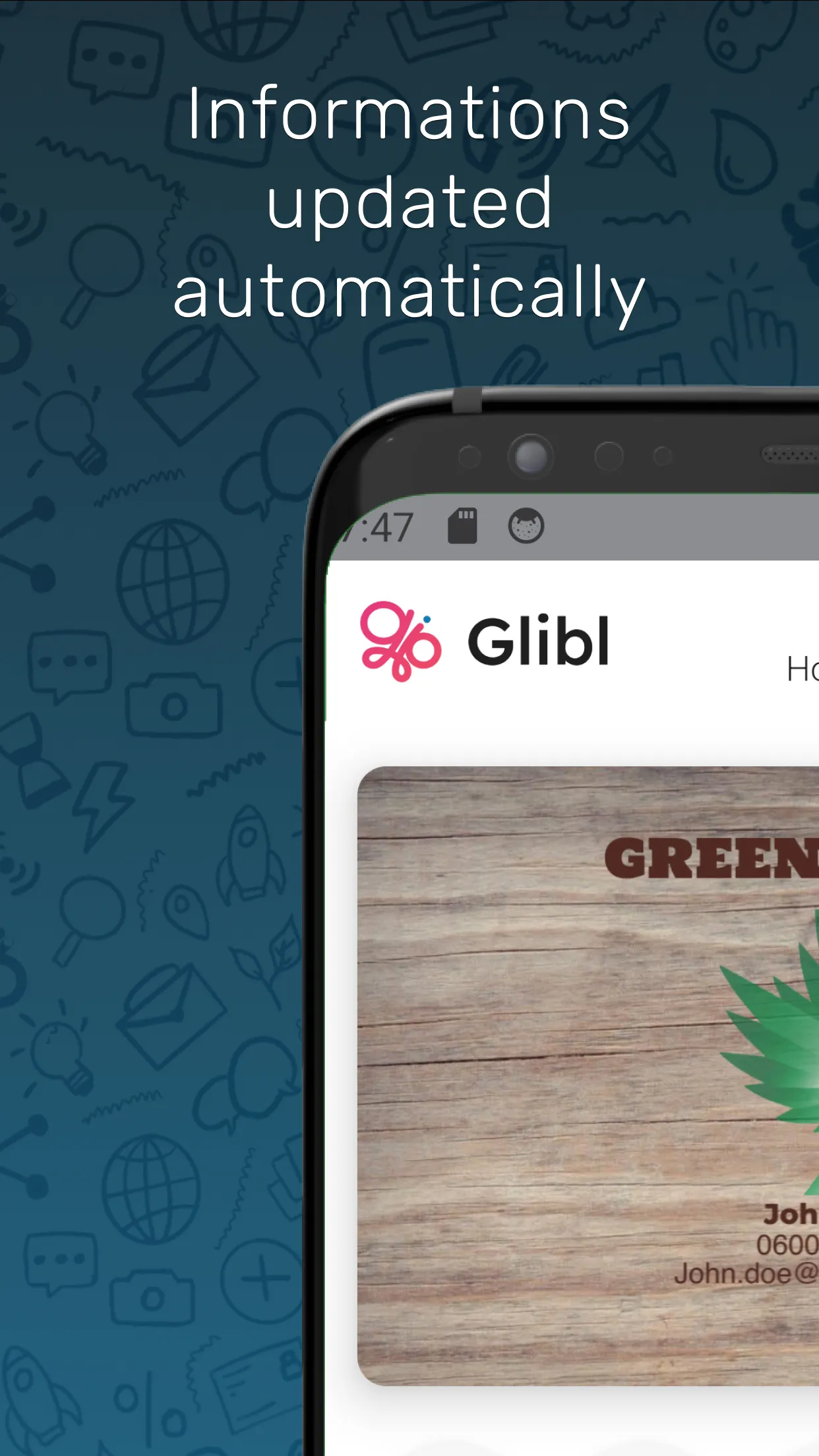 Glibl - Business card | Indus Appstore | Screenshot