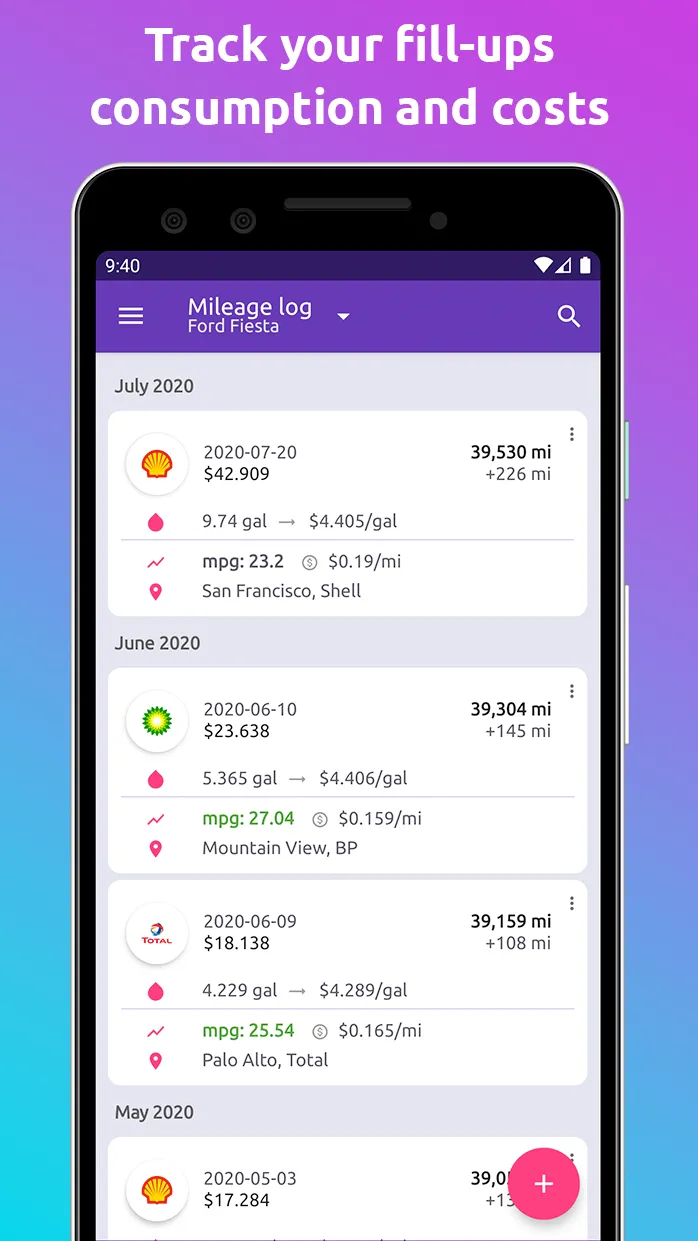 Fuelio: gas log & gas prices | Indus Appstore | Screenshot