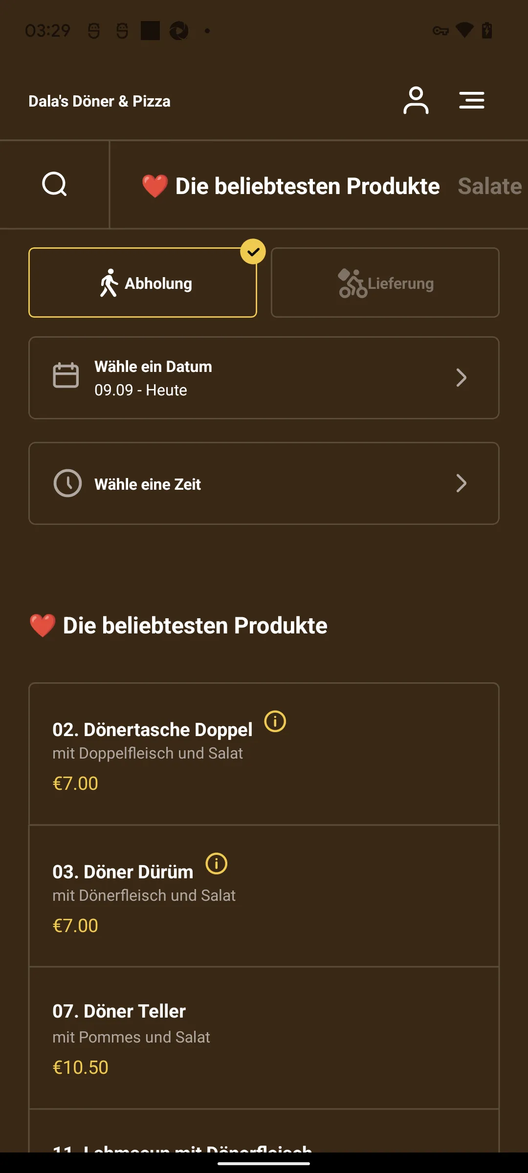 Dala's Döner & Pizza | Indus Appstore | Screenshot