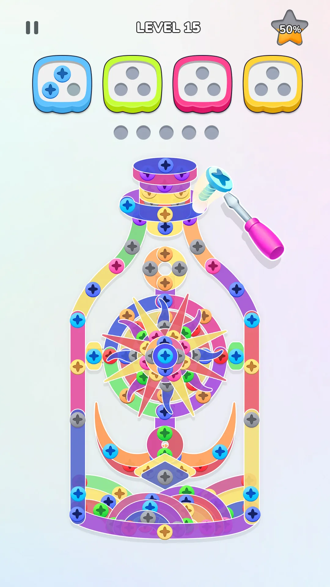 Unscrew Nuts Sort: Pin Puzzle | Indus Appstore | Screenshot