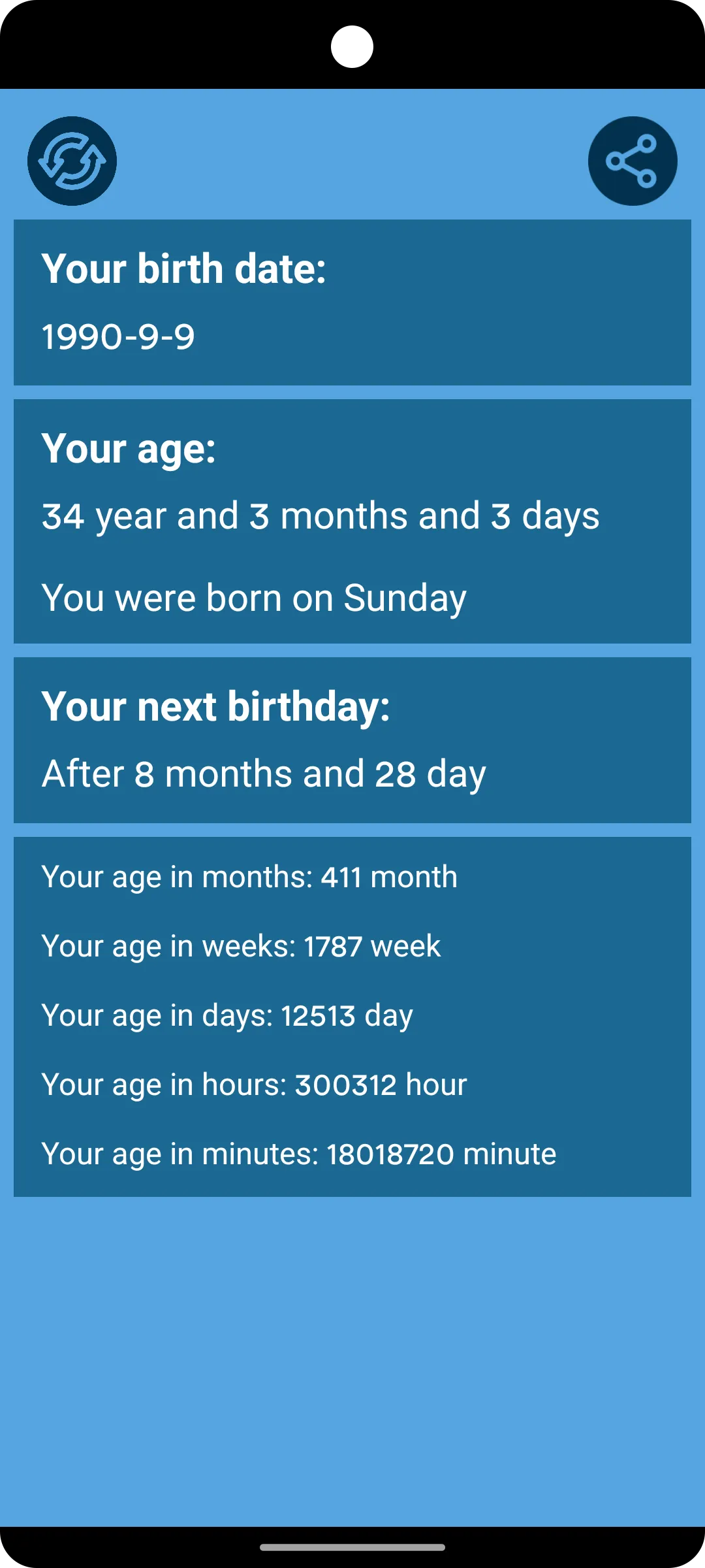 Age Calculator | Indus Appstore | Screenshot