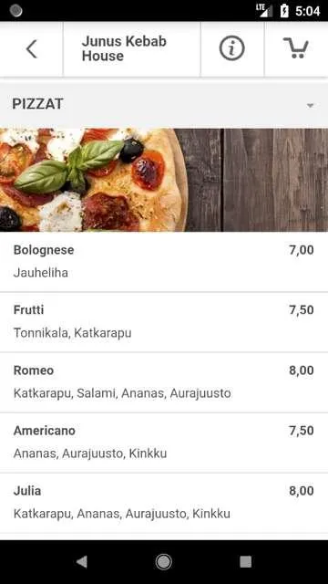 Junus Kebab House Pori | Indus Appstore | Screenshot