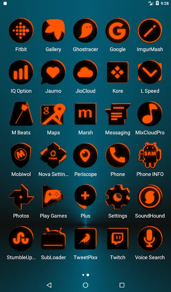 Flat Black and Orange IconPack | Indus Appstore | Screenshot