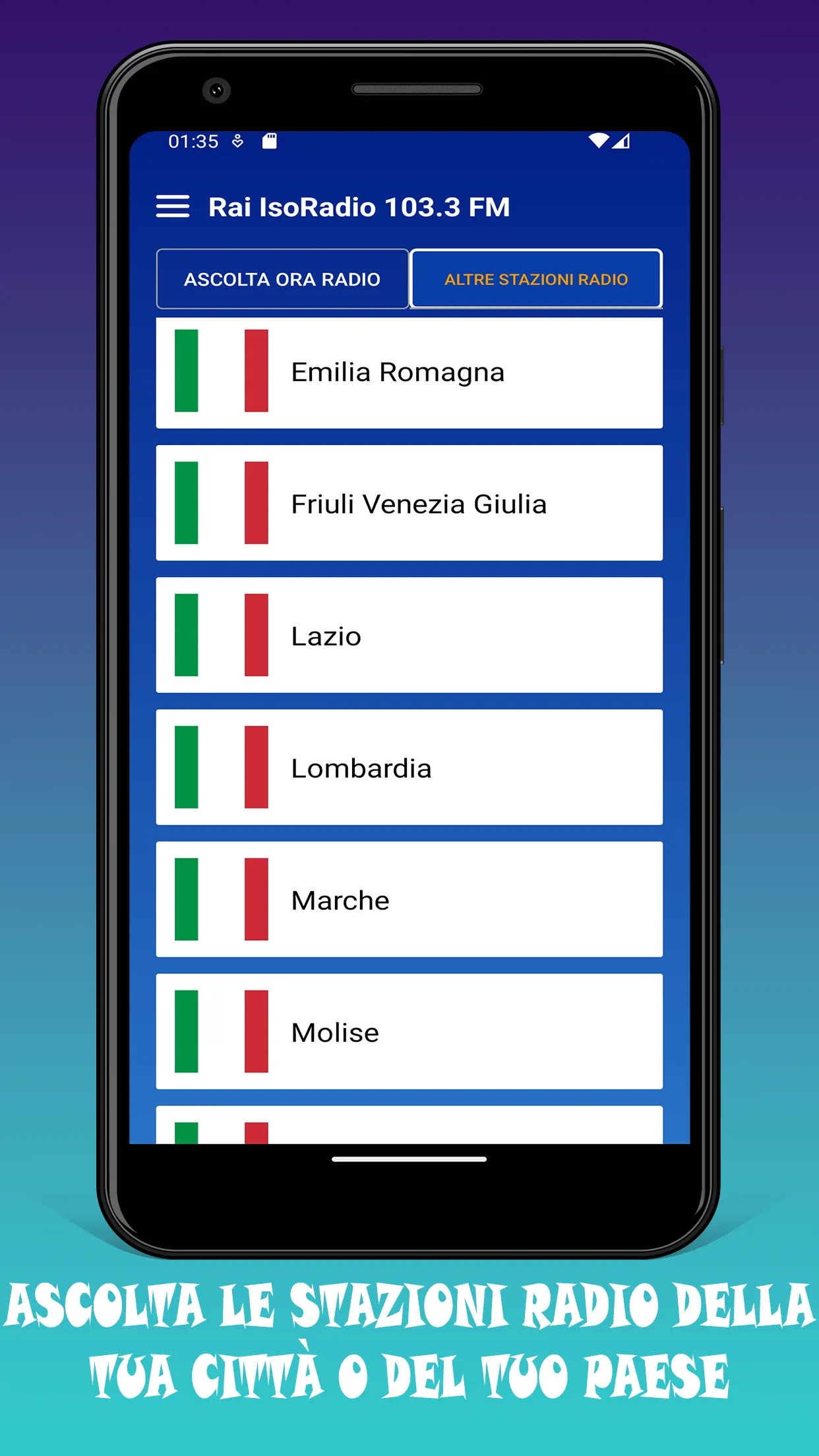 IsoRadio 103.3 FM App Italia | Indus Appstore | Screenshot