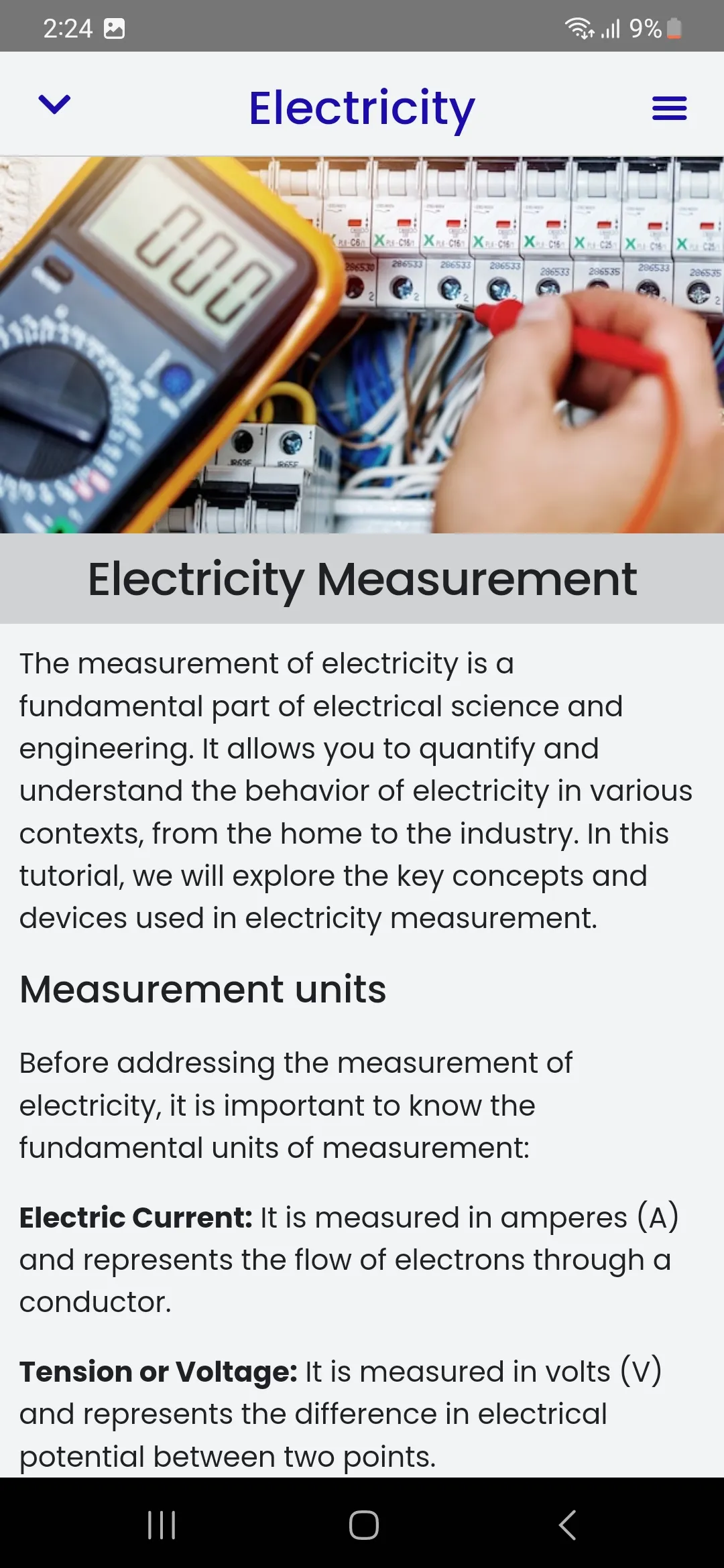 Electricity Course | Indus Appstore | Screenshot